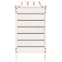 Poggiapiedi da Giardino Bianco 62x31,5x52cm Legno Massello Pino