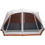 Tenda Famiglia LED 10 Persone Grigio/Arancione Rilascio Rapido