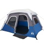 Tenda Famiglia con LED 6 Persone Blu Chiaro a Rilascio Rapido