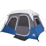 Tenda Famiglia con LED 6 Persone Blu Chiaro a Rilascio Rapido