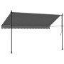 Tenda da Sole Retrattile Antracite 350x150 cm Tessuto e Acciaio