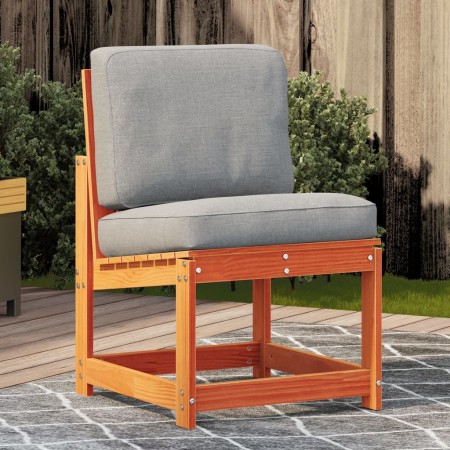 Sedia da Giardino Marrone Cera 50,5x55x77cm Legno Massello Pino