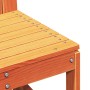 Sedia da Giardino Marrone Cera 50,5x55x77cm Legno Massello Pino