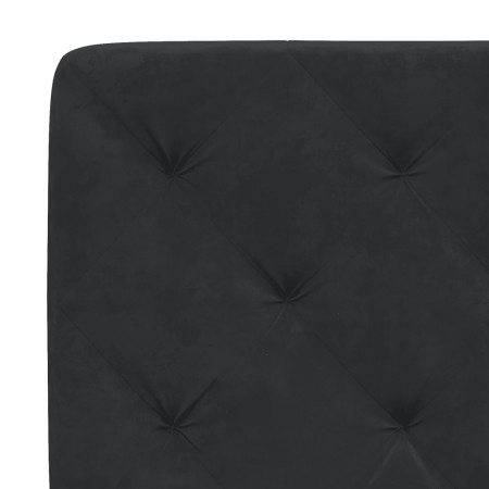 Letto con Materasso Nero 90x200 cm in Velluto