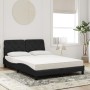 Letto con Materasso Nero 140x200 cm in Velluto