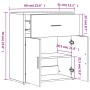 Credenza Bianco 60x31x70 cm in Legno Multistrato