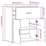 Credenza Rovere Sonoma 60x31x70 cm in Legno Multistrato