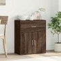 Credenza Rovere Marrone 60x31x70 cm in Legno Multistrato