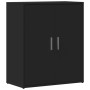 Credenza Nero 60x31x70 cm in Legno Multistrato