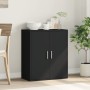 Credenza Nero 60x31x70 cm in Legno Multistrato