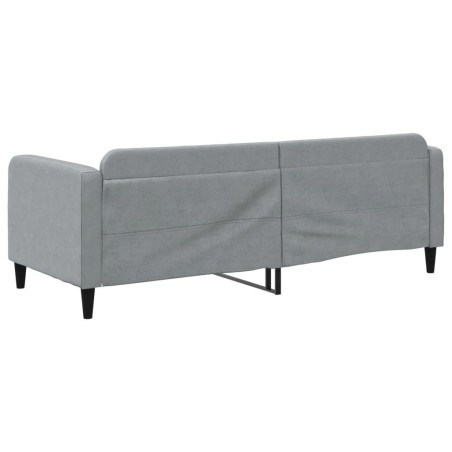 Letto da Giorno Grigio Chiaro 80x200 cm in Tessuto