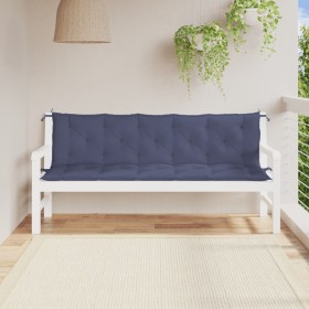 Cuscini per Panca 2 pz Blu Marino 180x50x7 cm in Tessuto Oxford