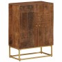 Credenza 55x30x76 cm in Legno Massello di Mango e Ferro