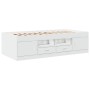 Divano Letto con Cassetti Bianco 100x200cm in Legno Multistrato