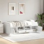 Divano Letto con Cassetti Bianco 100x200cm in Legno Multistrato