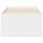Divano Letto con Cassetti Bianco 100x200cm in Legno Multistrato