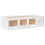 Divano Letto con Cassetti Bianco 100x200cm in Legno Multistrato
