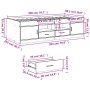 Divano Letto con Cassetti Bianco 100x200cm in Legno Multistrato