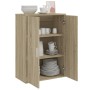 Credenza Rovere Sonoma 60x31x84 cm in Legno Multistrato