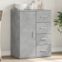 Credenza Grigio Cemento 59x39x80 cm in Legno Multistrato