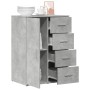 Credenza Grigio Cemento 59x39x80 cm in Legno Multistrato