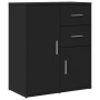 Credenza Nero 60x31x70 cm in Legno Multistrato