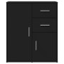 Credenza Nero 60x31x70 cm in Legno Multistrato