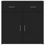 Credenza Nera 79x38x80 cm in Legno Multistrato