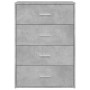 Credenza Grigio Cemento 60x31x84 cm in Legno Multistrato