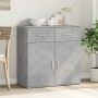 Credenza Grigio Cemento 79x38x80 cm in Legno Multistrato
