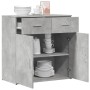 Credenza Grigio Cemento 79x38x80 cm in Legno Multistrato