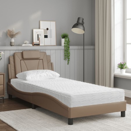 Letto con Materasso Cappuccino 90x190 cm Similpelle