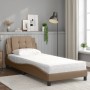 Letto con Materasso Cappuccino 90x200 cm in Similpelle