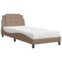 Letto con Materasso Cappuccino 100x200cm Similpelle