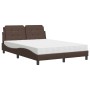 Letto con Materasso Marrone 120x200cm in Similpelle