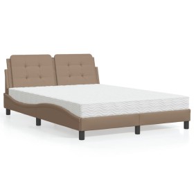 Letto con Materasso Cappuccino 120x200cm Similpelle