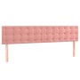 Giroletto a Molle con Materasso Rosa 200x200 cm in Velluto