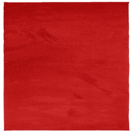 Tappeto OVIEDO a Pelo Corto Rosso 240x240 cm