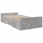 Giroletto Cassetti Grigio Cemento 90x190 cm Legno Multistrato