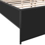 Giroletto Nero 200x200 cm in Legno Multistrato e Metallo