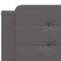 Giroletto con Testiera Grigio 200x200 cm in Similpelle