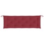 Cuscino per Panca Rosso Vino 150x50x7 cm in Tessuto Oxford