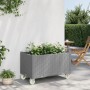 Fioriera da Giardino con Ruote Grigio Chiaro 80x50x54 cm in PP