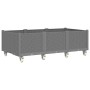 Fioriera da Giardino con Ruote Grigio Chiaro 150x80x54 cm in PP