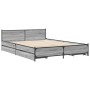 Giroletto Cassetti Grigio Sonoma 120x190 cm Legno Multistrato