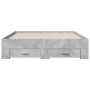 Giroletto Cassetti Grigio Cemento 120x190 cm Legno Multistrato