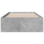 Giroletto Cassetti Grigio Cemento 90x200 cm Legno Multistrato