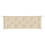 Cuscini Panca da Giardino 2pz Beige 150x50x7 cm Tessuto Oxford