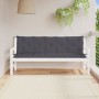 Cuscini Panca Giardino 2pz Antracite 180x50x7cm Tessuto Oxford