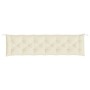 Cuscini Panca Giardino 2pz Bianco Crema 200x50x7 Tessuto Oxford